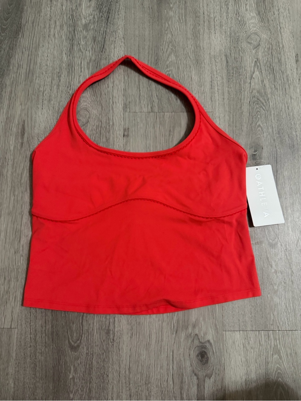 Athleta Women’s Red Transcend Halter Picot Tank